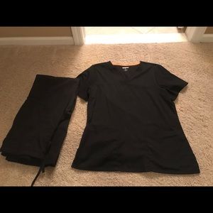 Black Scrub Set